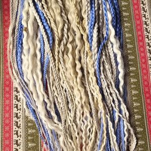 Braided Blonde and Blue Hair Extensions